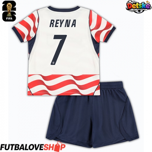 Dres Spojené štáty Giovanni Reyna #7 Domáci pre deti MS 2026 Krátky Rukáv (+ trenírky)